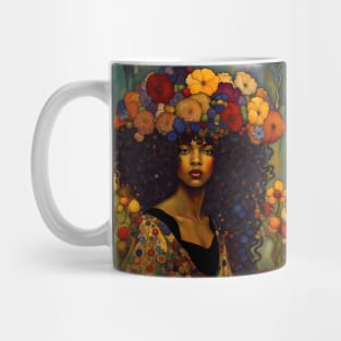 Beautiful Black Art Nouveau Woman Mug